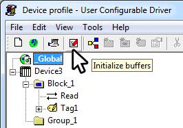 36 2. The buffer initialization dialog should appear as shown below. Descriptions of the properties are as follows.