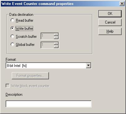 77 To add a Write Event Counter command, simply right-click on the desired step in the Transaction View and then select Write Commands Write Event Counter from the resulting pop-up menu.