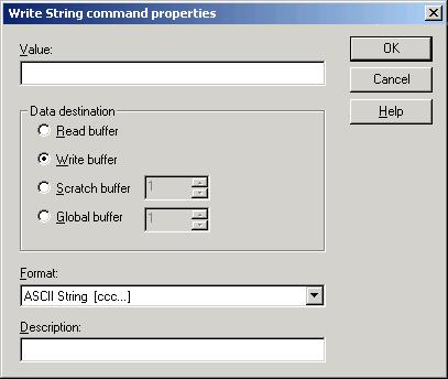 78 To add a Write String command, right-click on the desired step in the Transaction View and then select Write Commands Write String from the resulting pop-up menu.