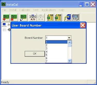 Change Board#. From the pull- down menu, select 1 and click OK.