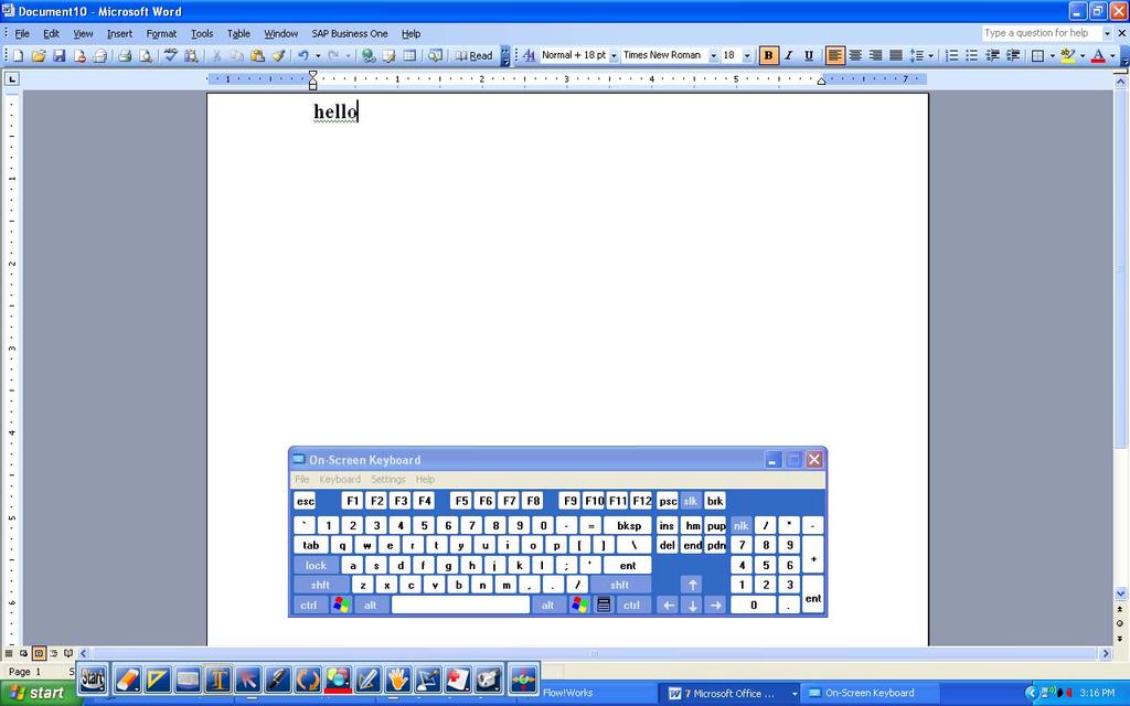 Vali Töölaua Tööriistariba/Desktop Mode toolbar, skrolli alla ja klikka Ekraaniklaviatuuri/Screen Keyboard ja vea