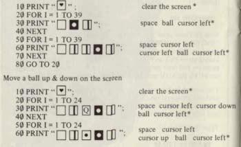 (Note: all symbols are shown as they appear on screen.