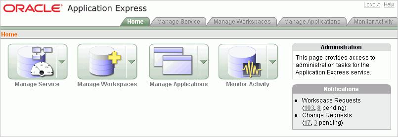 Setting Up Your Own Local Environment Creating a Workspace See Also: "Managing Oracle Database Port Numbers" in Oracle Database Application Express Installation Guide and ORACLE_