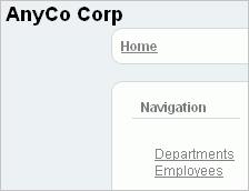 Switching Themes to Change User Interface The company name now appears on each page in your application.