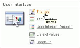 A theme is a collection of templates that defines the application user interface.