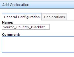 Blocking traffic based on the geolocation Example Scenario: According to x-force s recent quarterly threat report, the TOP 5 countries from where attacks are originating are Afghanistan, Algeria,