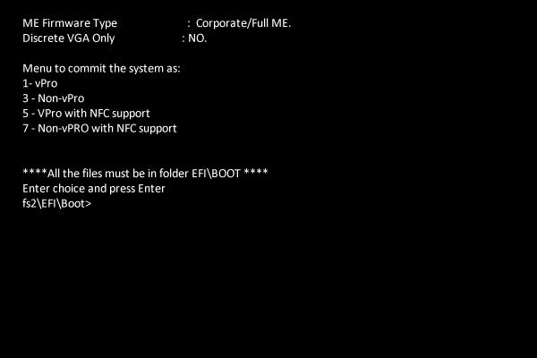 Boot to DOS USB Key 1. Press F9 to access the boot options menu. 2. Select External USB Hard Drive (UEFI).
