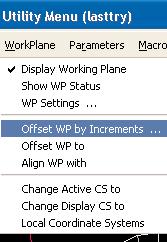 Move the WorkPlane to Keypoint 7. > WorkPlane > Offset WP with > Keypoints Select Keypoint 7.
