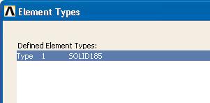 Select add and the Library of Element Types window appears.