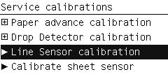 Line Sensor Calibration The purpose of this Service Calibration is to calibrate the intensity of the line sensor in the Carriage PCA.