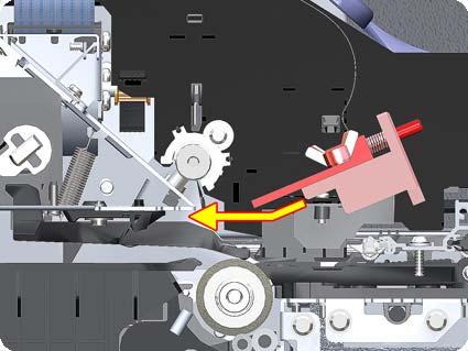 Fit the end of the Pinchwheel Alignment Tool to the Pinchwheel Assembly you