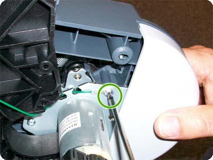 Unplug the motor encoder cable. 4.