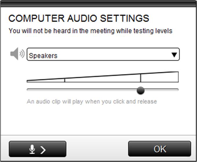 Voice over IP Settings The Voice over IP settings menu allows you to select your audio input and output devices, in addition to allowing you to adjust your volume level.