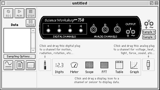 Science Workshop 750 Interface 012-06772A New ScienceWorkshop Features for the 750 Interface Experiment Setup Window The Experiment Setup window of ScienceWorkshop for the 750 Interface differs