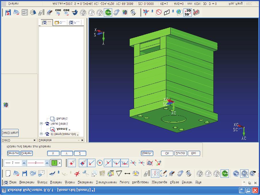 Interface to KeyCreator 2 KeyCreator Export of the CAD geometry from the catalog into the CAD system Exporting the geometry to Starting the CAD activation Selecting from the catalog Loading the
