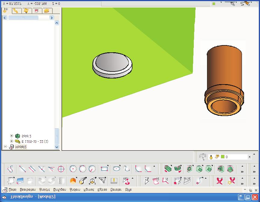 CAD activation Selecting from the catalog Loading the geometry into