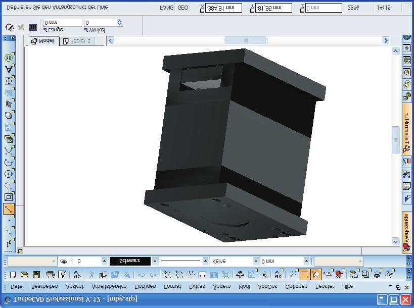 Interface to TurboCAD 2 TurboCAD Export of the CAD geometry from the catalog into the CAD system
