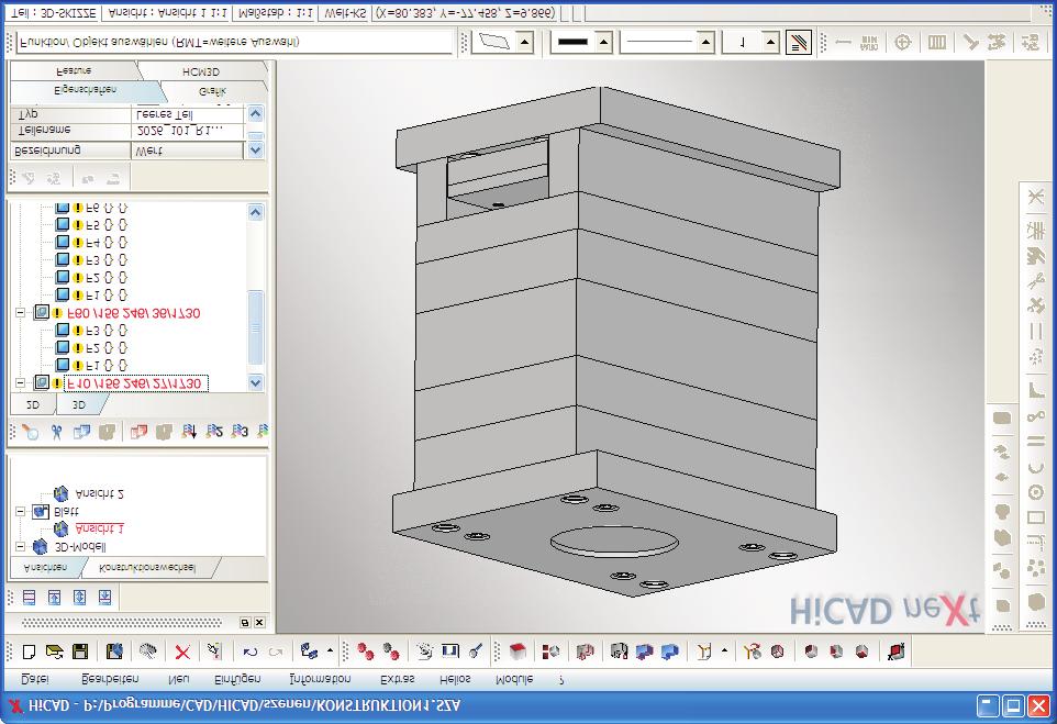 the geometry via the Export button successful export Exporting Importing the geometry in the CAD system