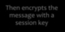 IDEA or 3DES) and the session key is encrypted using RSA (or