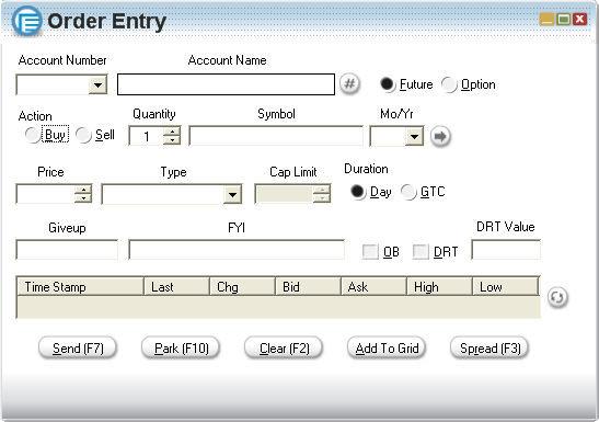 Order Entry The Order Entry window is the most direct way for a user to enter an order in TradeStation Futures 4.0.