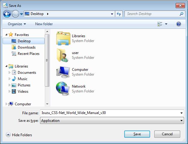 4) Select desktop as the download folder, then