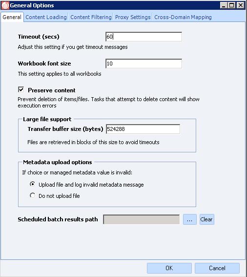 42 FileLoader for SharePoint Administrator s Guide If you are a licensed FileLoader Administrator only: A Scheduled batch results path is necessary if you want to schedule a task or batch to be