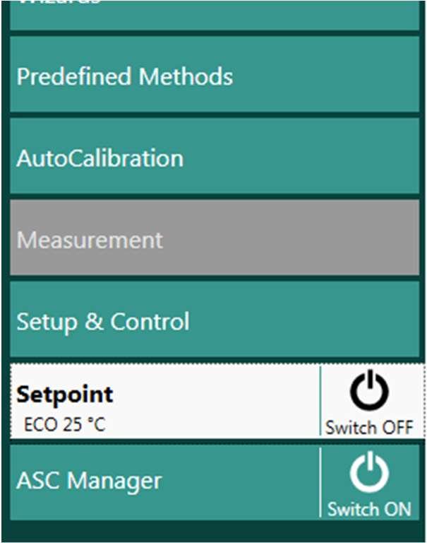 Click on Setpoint and choose to switch ON to turn on the protective gas