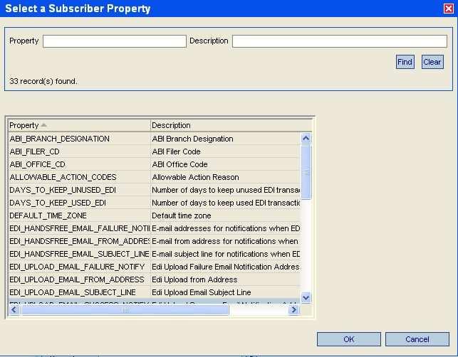 Select a Security Property pop-up: Step Action Comment 3 Highlight the selected property record, and click the OK