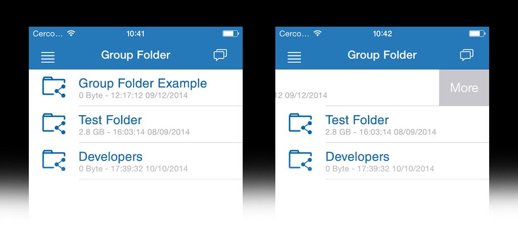 3.2.4 GROUP FOLDERS The Group Folders are created automatically when you create a group.