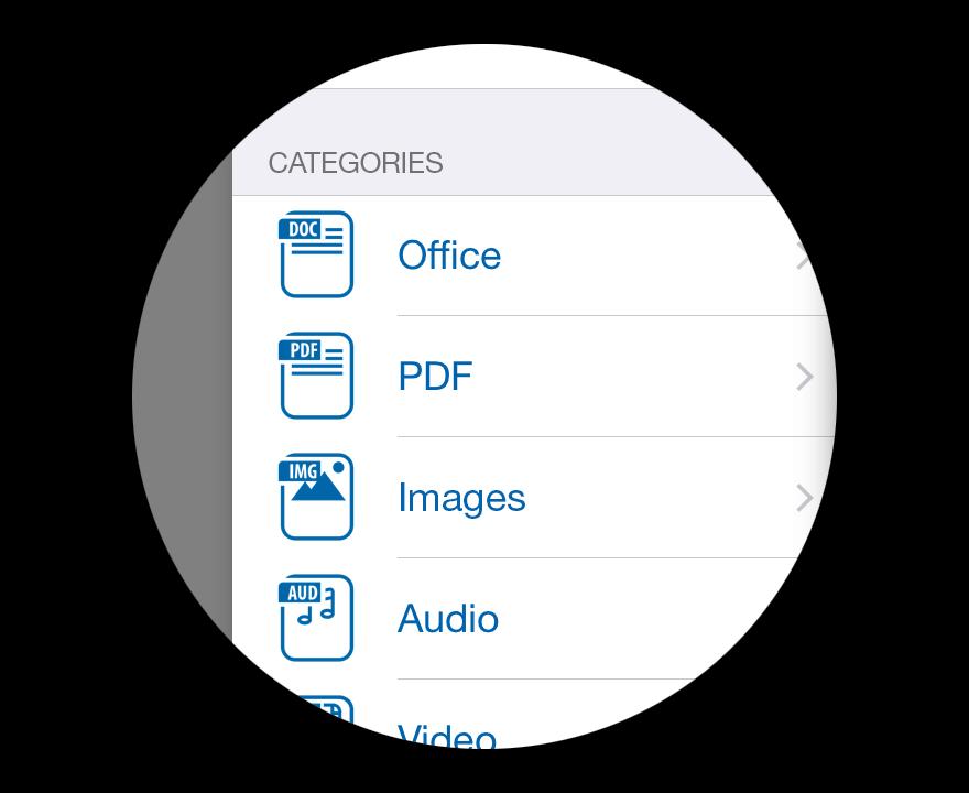 3.4 CATEGORIES Inside on Categories area are listed LiveBox s files that are divided in
