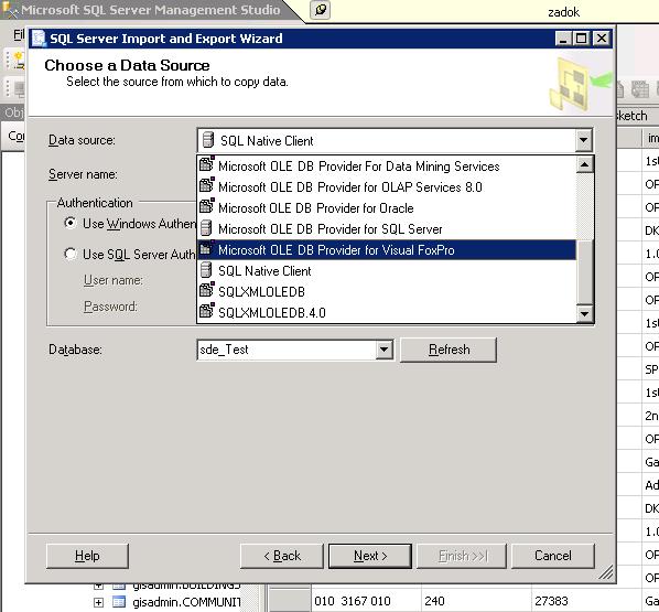 In order to import data from Visual FoxPro, you will probably need to install the Visual FoxPro driver.