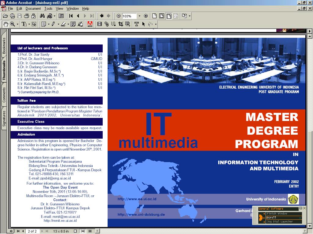 Lecture #2: Introduction to Multimedia Computing & Communication