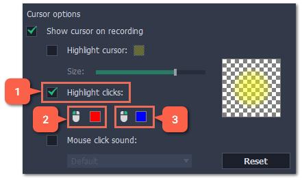 Mouse click sound A clicking sound will play whenever you click the mouse. 1. Enable the Mouse click sound option. 2.