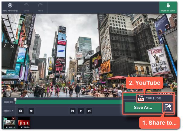Uploading videos online Once your video is ready, you can share it to YouTube!