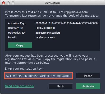 enter the same activation key you used before.