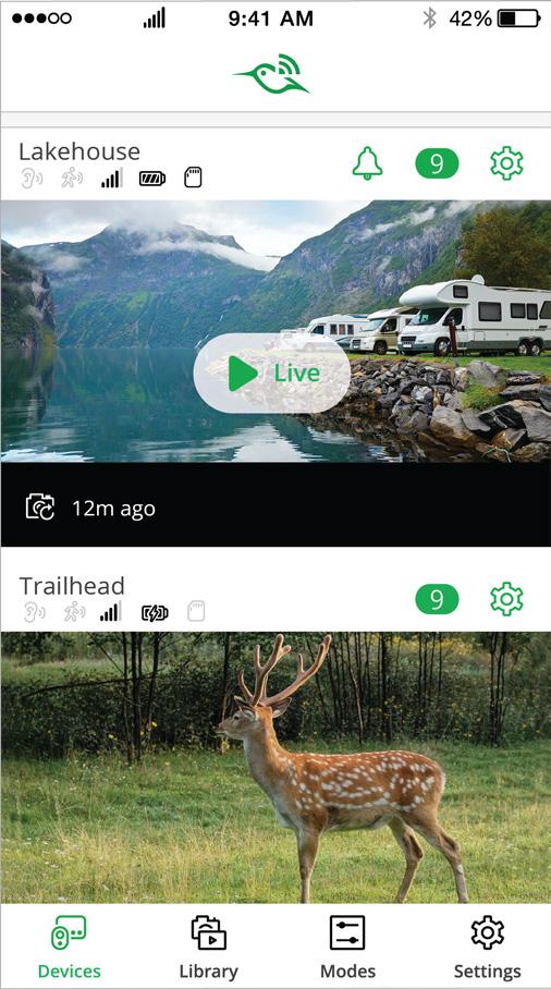 2. View Your Content Videos recorded by your Arlo Go camera are stored in a library. You can view your recordings, mark them as favorites, and search using the filter.