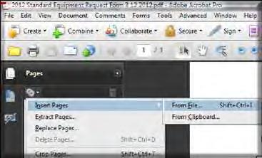 Select Document > Insert Pages, OR
