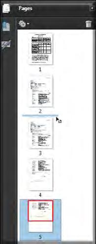 Moving Pages within Current PDF Within the current PDF Using Pages view, select the page(s) you