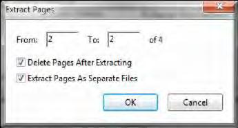 Extracting Pages You will get the Extract Pages option box Refer back to slide explaining options