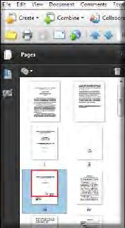 Creating Bookmarks Select the page in