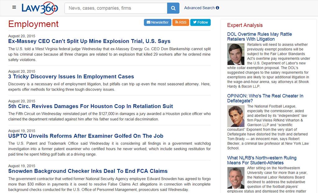 Section Pages Visit section pages to see the most recent news and analysis for each section.