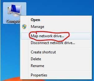 13 M apping a Haas Drive To map a drive, go to the Start menu > Computer > Map Network Drive, or right click on the Computer icon on your desktop and select Map Netw ork Drive In the example below we