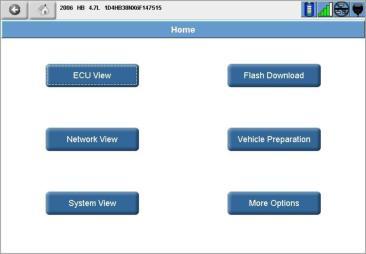 Using StarScan or the StarMobile Desktop Client: a. Return to the Home screen and Select ECU View.