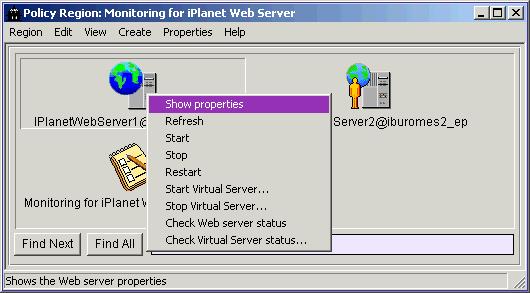 Command line: Run the wiplanetws command to show the list of the irtual serers hosted by the iplanet Web serer.