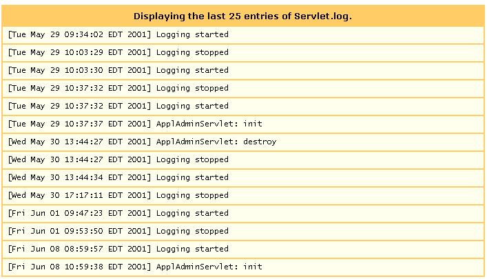 the Log Files list, and then click Submit.