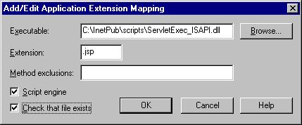 6. JAVASERVER PAGES 3. Add.jsp to the Microsoft IIS extension map: 4. Open Internet Service Manager (Microsoft Management Console). 5. Open Properties for your server.