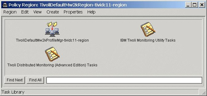 Tip: If you are installing or upgrading IBM Tivoli Monitoring V5.1.1 on a Windows TMR server environment, you must perform the following the procedures to create the IBM Tivoli Monitoring V5.1.1 Task Libraries.