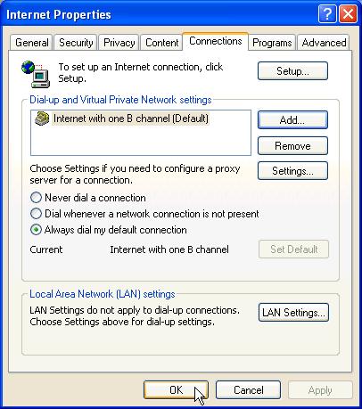 Internet Access in Windows XP Home Edition and Professional Whether you use cfos or the NDIS WAN CAPI drivers in Dial-Up Networking depends on the Internet access software you want to use.