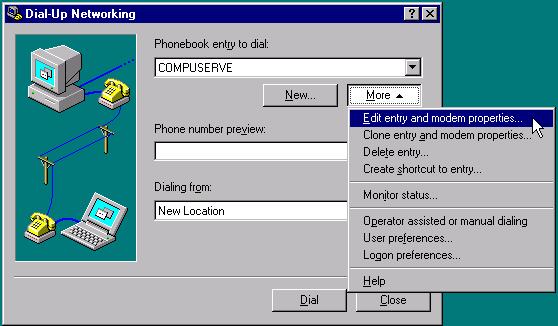 CompuServe 4.02 and Higher in Windows NT 4.0 12. To add alternate phone numbers to dial, click the Alternates button on the Basic dialog page, then enter the phone numbers. 13.