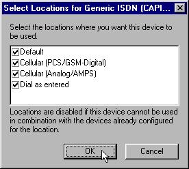 WinFax PRO 10.0 5. In the Install New Device Type dialog, click Finish. Now the Select Locations for Generic ISDN (CAPI 2.0) dialog appears. Usually all the options in this dialog are enabled.